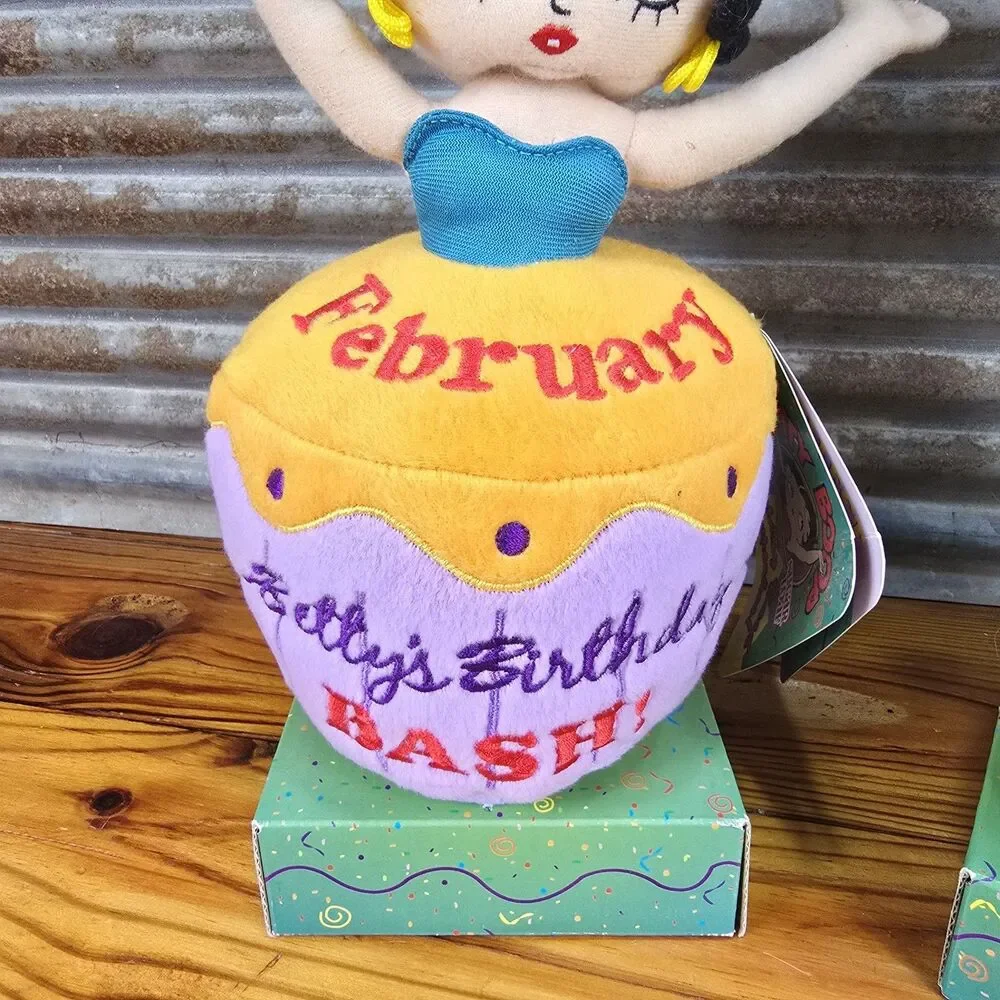 2013 PLUSH BETTY BOOP FEBRUARY & APRIL BIRTHDAY BLAST CUPCAKE DOLL BY SUGAR LOAF
